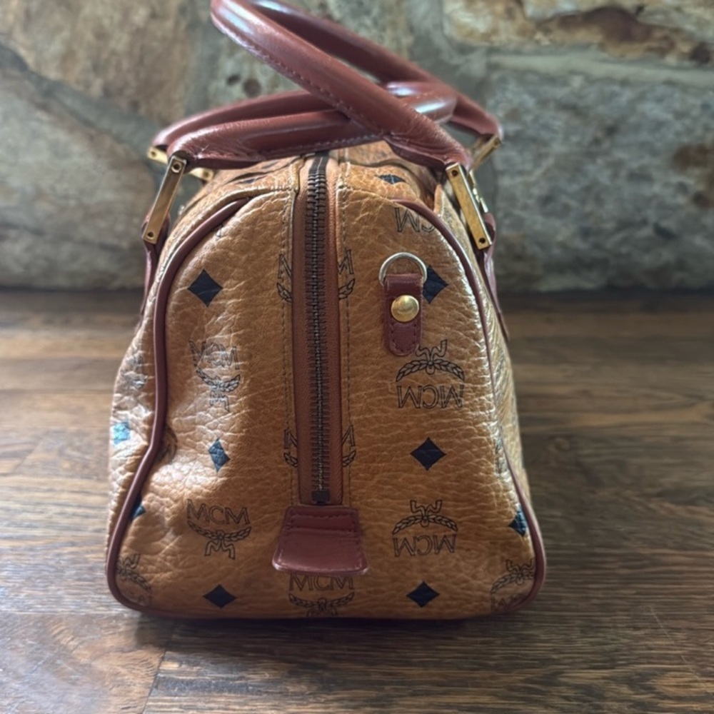 ✨German MCM Cognac Visetos Satchel Bag | Vintage - Picture 7 of 16